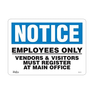 "Employees Only" Sign (SKU: SGL410)