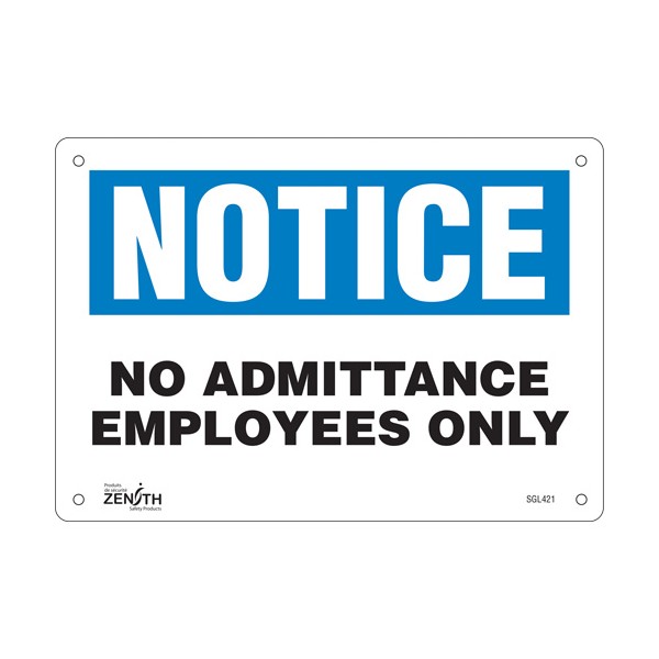 "Employees Only" Sign (SKU: SGL421)