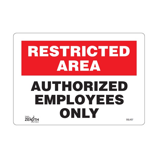 "Authorized Personnel Only" Sign (SKU: SGL437)