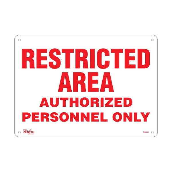"Authorized Personnel Only" Sign (SKU: SGL453)