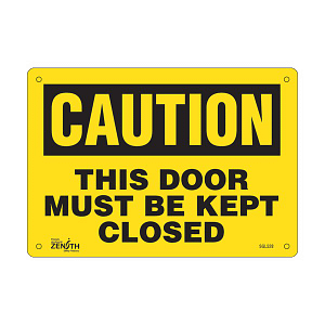 "This Door Must Be Kept Closed" Sign (SKU: SGL528)