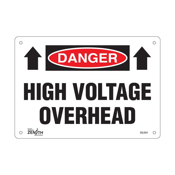 "High Voltage Overhead" Sign (SKU: SGL654)