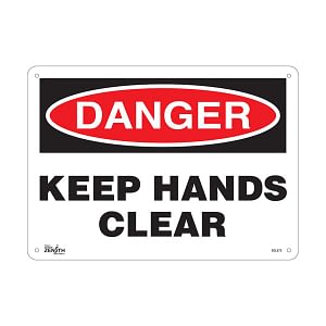 "Keep Hands Clear" Sign (SKU: SGL675)