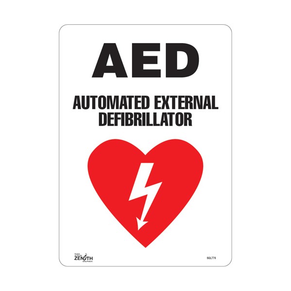 "AED Automated External Defibrillator" Sign (SKU: SGL776)