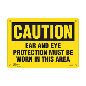 "Ear And Eye Protection" Sign (SKU: SGL879)