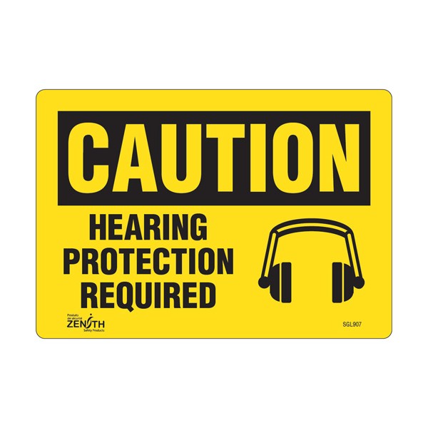 "Hearing Protection Required" Sign (SKU: SGL907)