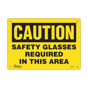 "Safety Glasses Required" Sign (SKU: SGL927)