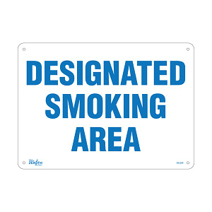 "Designated Smoking Area" Sign (SKU: SGL959)