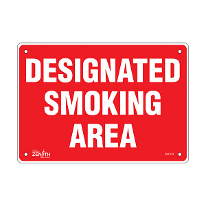 "Designated Smoking Area" Sign (SKU: SGL975)