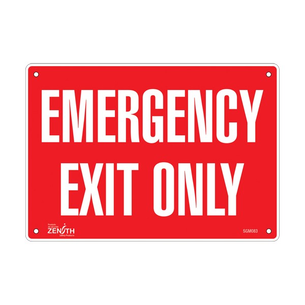 "Emergency Exit Only" Sign (SKU: SGM083)