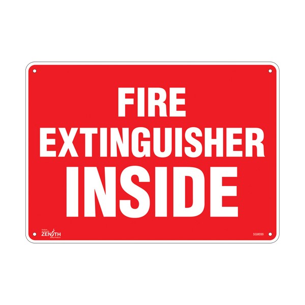 "Fire Extinguisher Inside" Sign (SKU: SGM099)