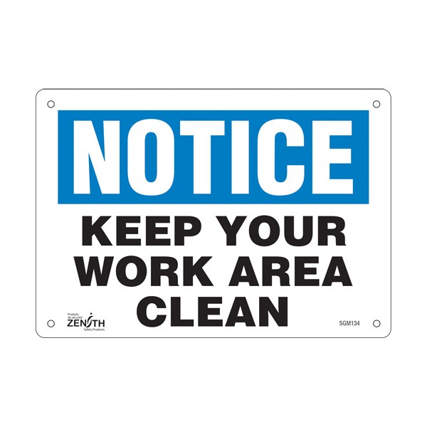 "Keep Your Work Area Clean" Sign (SKU: SGM134)