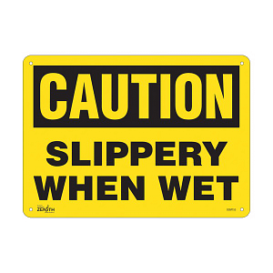 "Slippery When Wet" Sign (SKU: SGM155)