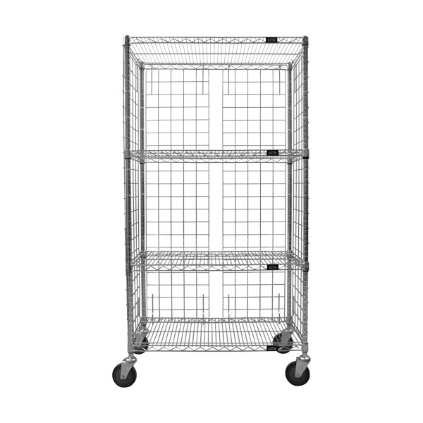 Enclosed Wire Shelf Cart (SKU: RN563)