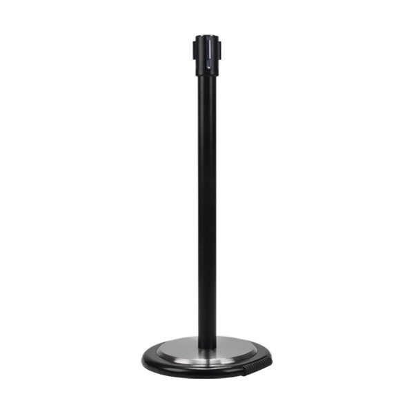 Free-Standing Crowd Control Barrier Receiver Post With Wheels (SKU: SEI763)