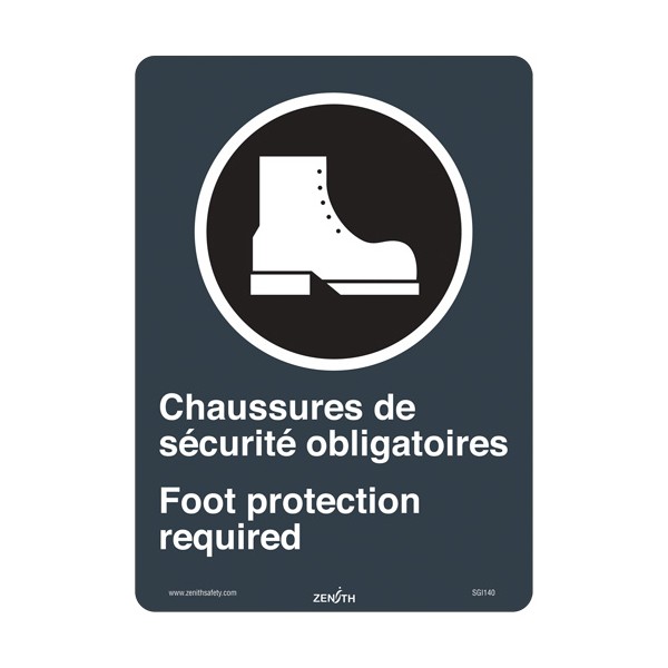 "Chaussures de Sécurité / Foot Protection" CSA Safety Sign (SKU: SGI140)