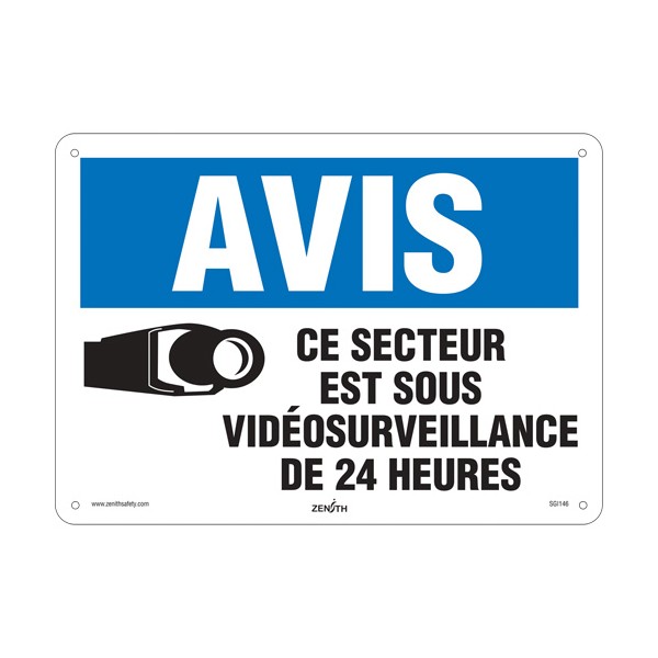 "Sous vidéosurveillance" Sign (SKU: SGI146)