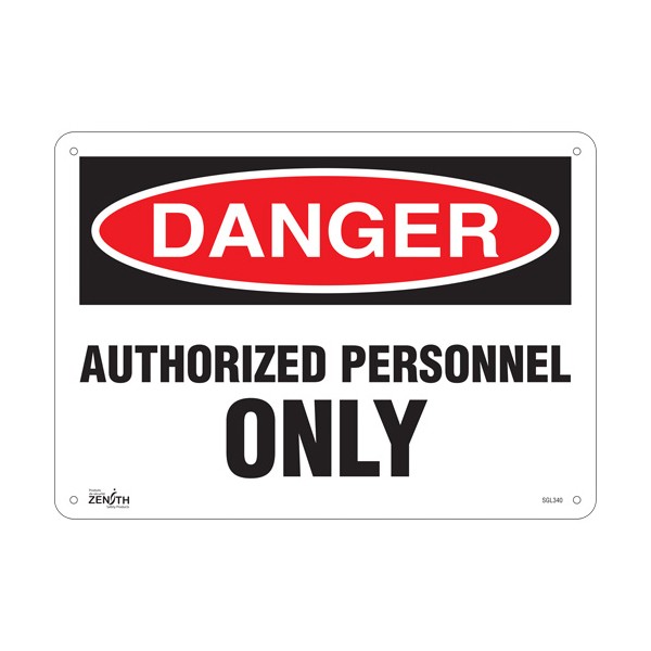 "Authorized Personnel Only" Sign (SKU: SGL340)