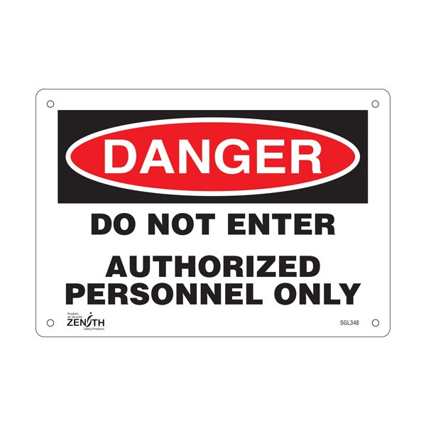 "Authorized Personnel Only" Sign (SKU: SGL348)