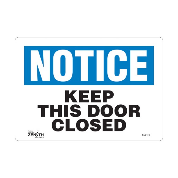 "Keep This Door Closed" Sign (SKU: SGL413)