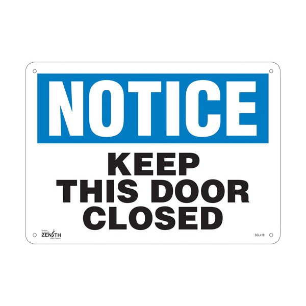 "Keep This Door Closed" Sign (SKU: SGL418)