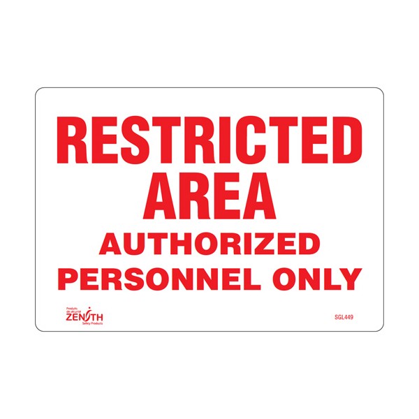 "Authorized Personnel Only" Sign (SKU: SGL449)