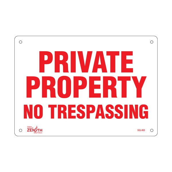 "Private Property" Sign (SKU: SGL463)