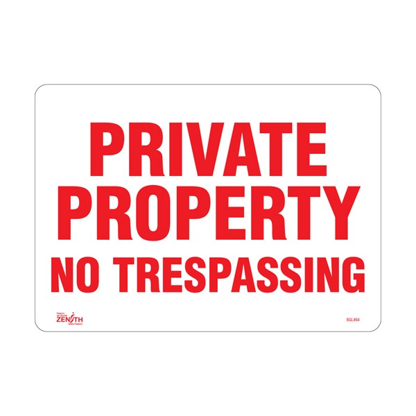 "Private Property" Sign (SKU: SGL464)