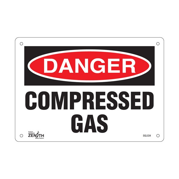 "Compressed Gas" Sign (SKU: SGL534)