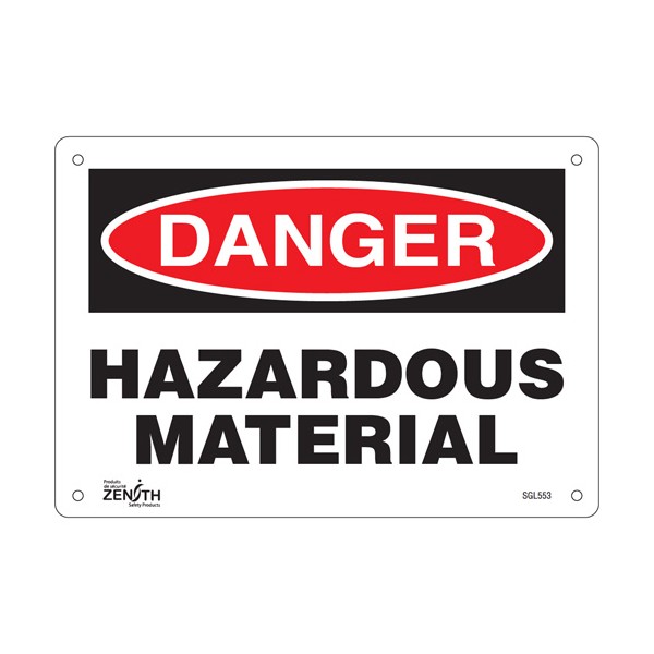 "Hazardous Material" Sign (SKU: SGL553)