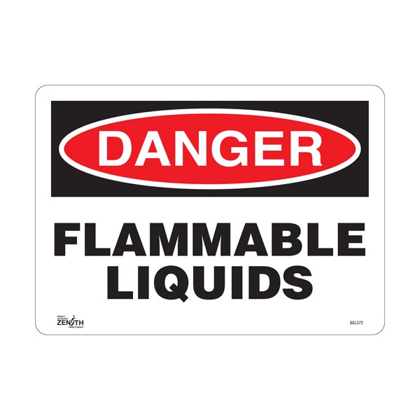 "Flammable Liquids" Sign (SKU: SGL572)