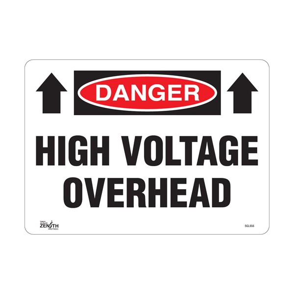 "High Voltage Overhead" Sign (SKU: SGL656)