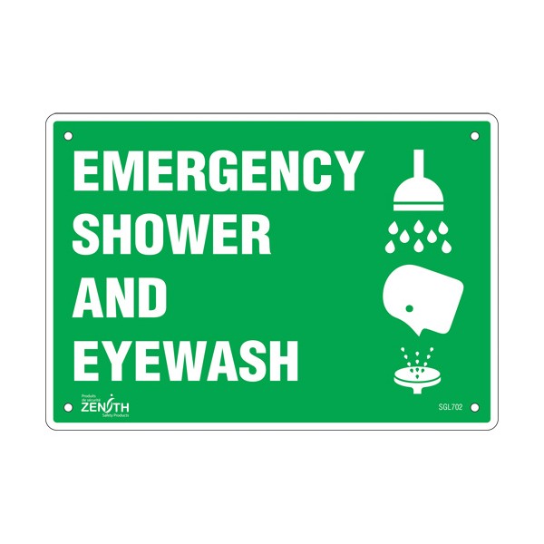 "Emergency Shower And Eyewash" Sign (SKU: SGL702)