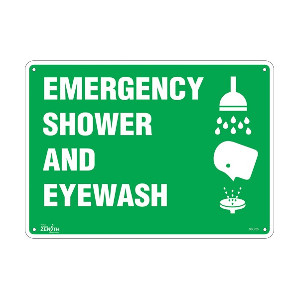 "Emergency Shower And Eyewash" Sign (SKU: SGL705)