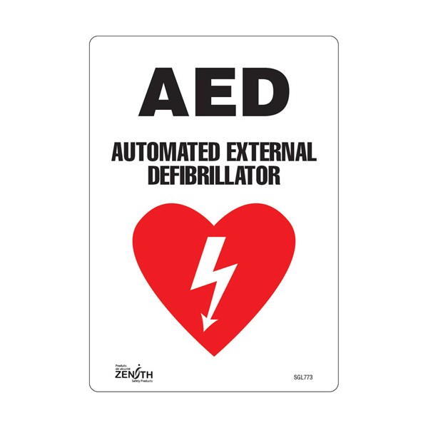 "AED Automated External Defibrillator" Sign (SKU: SGL773)