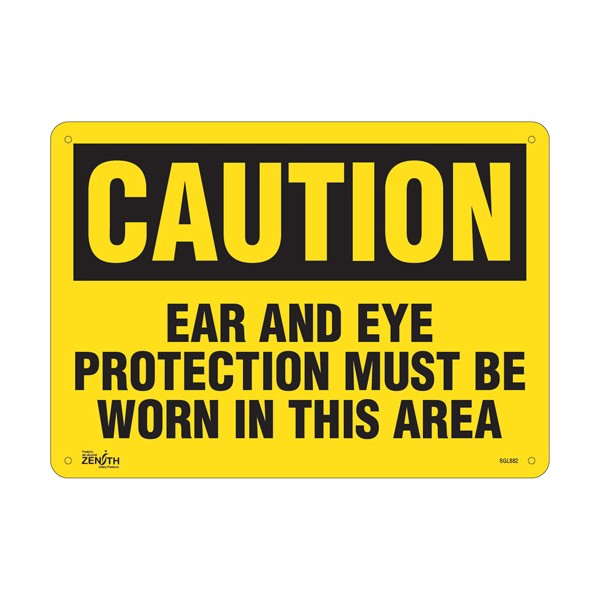 "Ear And Eye Protection" Sign (SKU: SGL882)