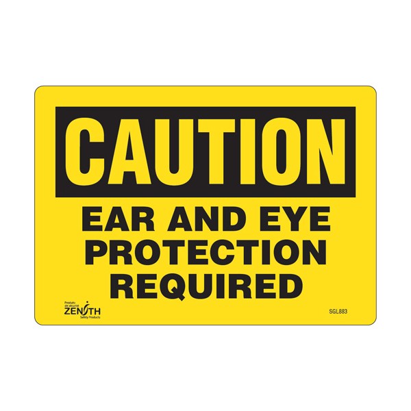 "Ear And Eye Protection" Sign (SKU: SGL883)