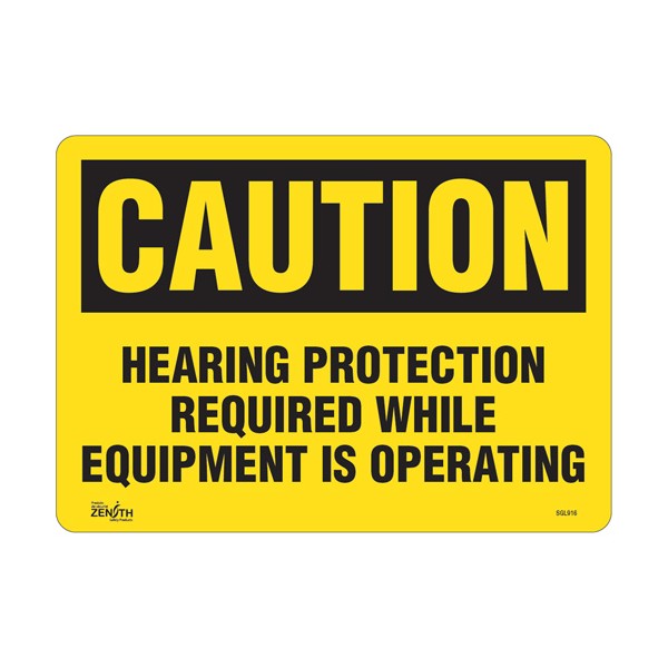 "Hearing Protection Required" Noise Hazard Sign (SKU: SGL916)