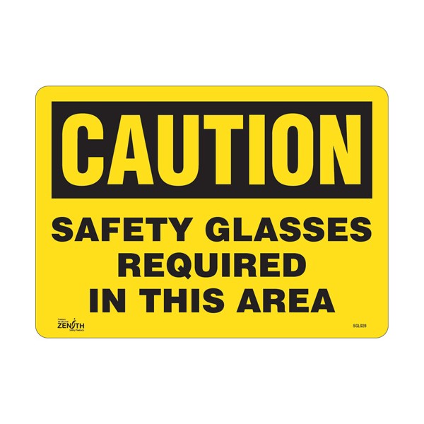 "Safety Glasses Required" Sign (SKU: SGL928)