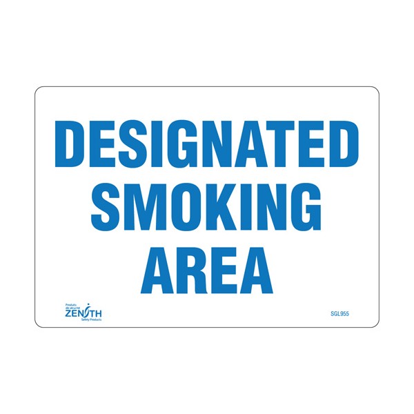 "Designated Smoking Area" Sign (SKU: SGL955)