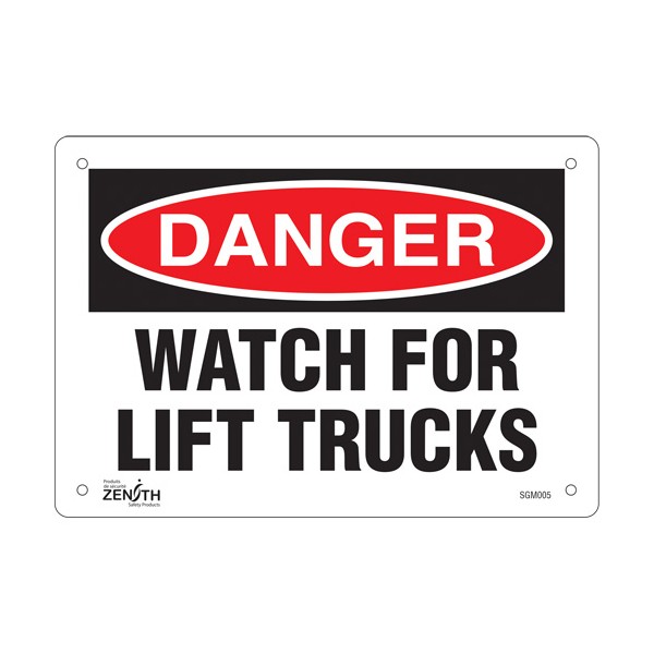 "Watch For Lift Trucks" Sign (SKU: SGM005)