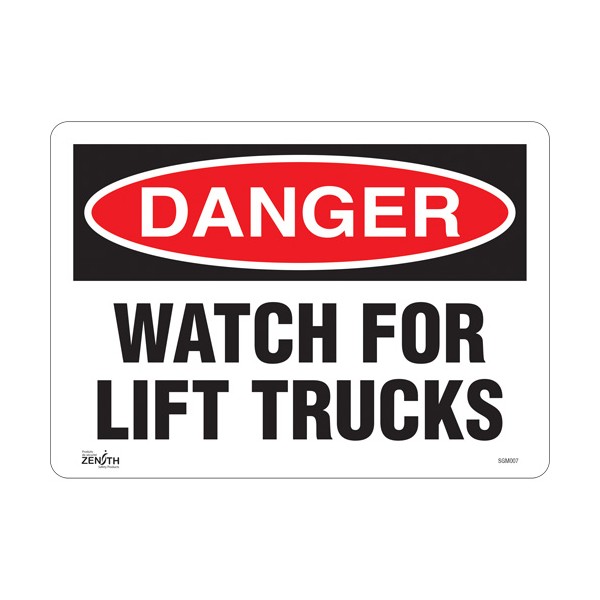 "Watch For Lift Trucks" Sign (SKU: SGM007)