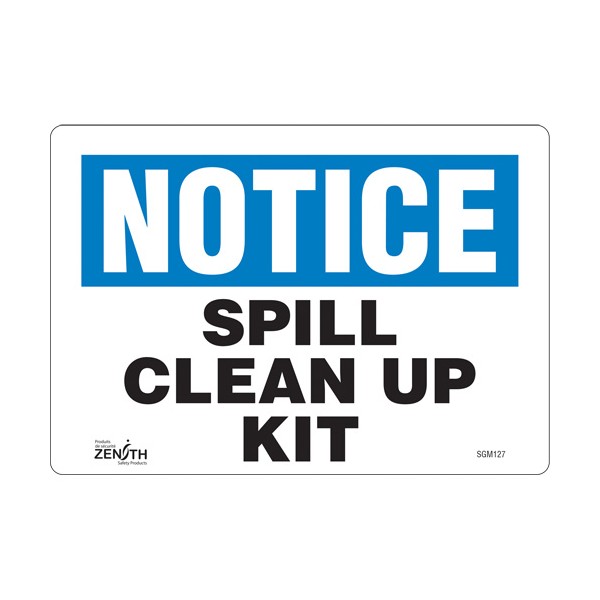 "Spill Clean Up Kit" Sign (SKU: SGM127)