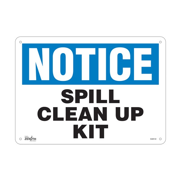 "Spill Clean Up Kit" Sign (SKU: SGM132)