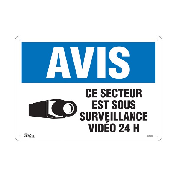 "Ce Secteur est Sous Surveillance" Sign (SKU: SGM303)
