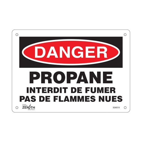 "Propane - Interdit De Fumer" Sign (SKU: SGM319)