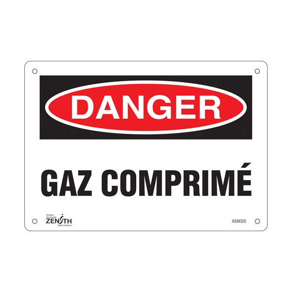 "Gaz Comprimé" Sign (SKU: SGM325)
