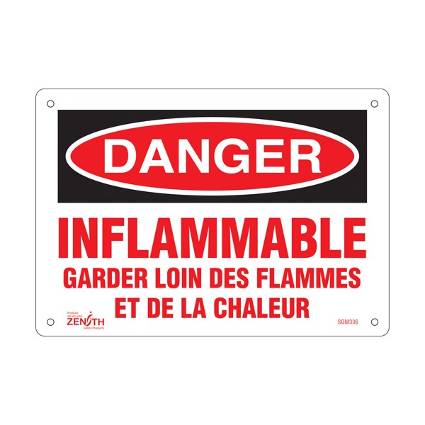 "Garder Loin Des Flammes" Sign (SKU: SGM336)