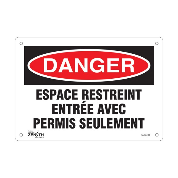 "Espace Restreint" Sign (SKU: SGM348)