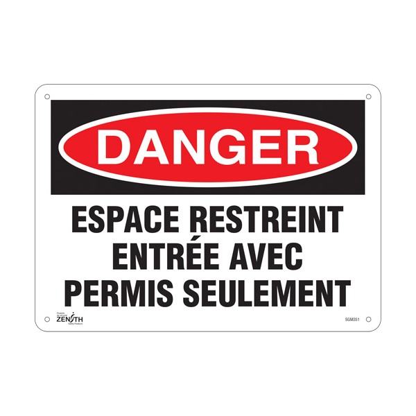"Espace Restreint" Sign (SKU: SGM351)